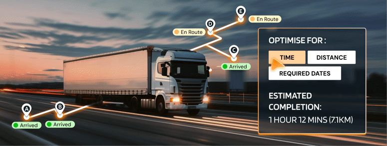 Origin route optimisation graphic